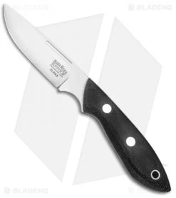 Bark River Adventurer Fixed Blade Knife Black Canvas Micarta (3.25" Elmax Satin)