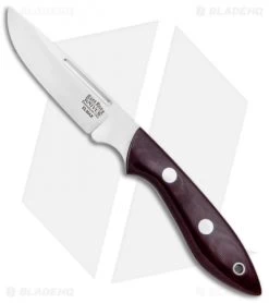 Bark River Adventurer II Fixed Blade Knife Burgandy Canvas Micarta (3.25" Elmax)