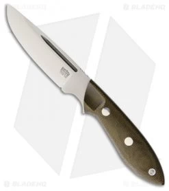 Bark River Adventurer III Fixed Blade Knife Green Canvas Micarta (4.375" Satin)