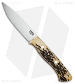 Bark River Aurora LT Fixed Blade Knife Antique Stag (4.625" Satin)