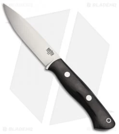 Bark River Aurora LT Fixed Blade Knife Black Canvas Micarta (4.625" A-2 Satin)
