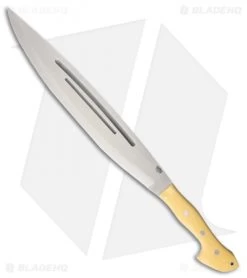 Bark River Barong Fixed Blade Knife Antique Ivory Canvas Micarta (16.5" Satin)