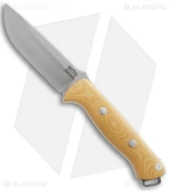 Bark River Knives Bravo 1 Knife Antique Ivory Micarta Fixed Blade (4.25" S35VN)
