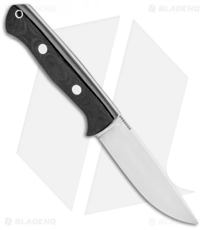 Bark River Bravo 1 Field Fixed Blade Knife Black Canvas Micarta (4.25" Satin) - Image 2