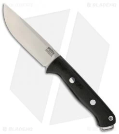 Bark River Bravo 1 Field Fixed Blade Knife Black Canvas Micarta (4.25" S35VN)