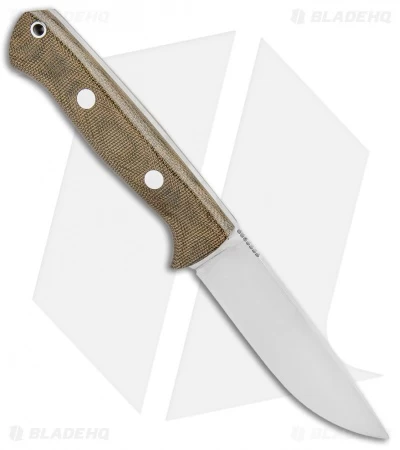 Bark River Bravo 1 Field Fixed Blade Knife Green Canvas Micarta (4.25" Satin) - Image 2