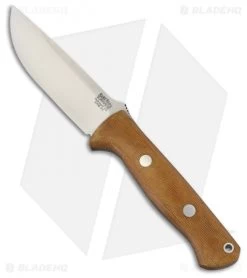 Bark River Bravo 1 Fixed Blade Knife Natural Canvas Micarta (4.25" CPM-3V)