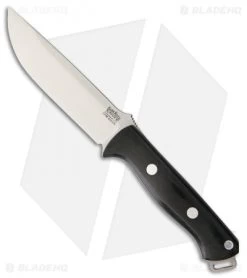 Bark River Knives Bravo 1.25 Fixed Blade Knife Black Canvas Micarta (5" S35VN)
