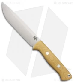 Bark River Knives Bravo 1.5 Field Knife Antique Ivory Canvas Micarta (5.75" A-2)