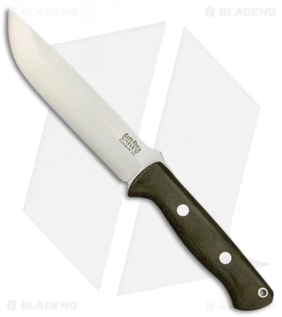 Bark River Knives Bravo 1.5 Fixed Blade Knife Green Canvas Micarta (5.75" A-2)