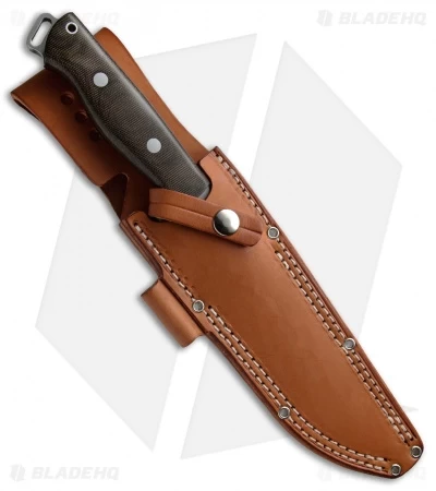 Bark River Knives Bravo II Green Canvas Micarta Fixed Blade Knife (7" Satin) - Image 3