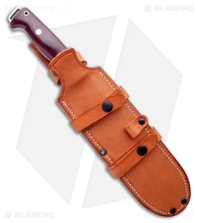 Bark River Bravo Crusader Fixed Blade Knife 3V Burgundy Micarta (8.75" Satin) - Image 3