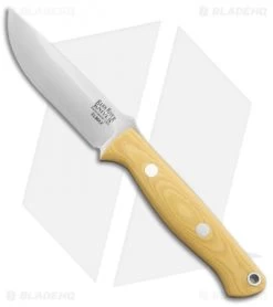 Bark River Bravo EDC Fixed Blade Knife Antique Ivory Micarta (3.25" Elmax Satin)