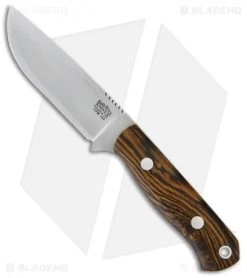 Bark River Bravo Necker II Fixed Blade Knife Bocote Wood (3.50" Satin)