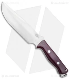 Bark River Bravo Survivor Fixed Blade Burgundy Canvas Micarta (7.125" CPM-3V)