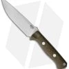 Bark River Bravo Vortex Fixed Blade Knife Green Micarta (5.5" A-2)