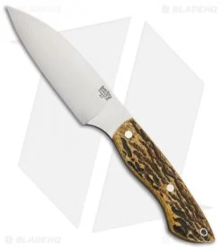 Bark River Bush Seax Fixed Blade Knife Stag Horn (4.875" A-2)