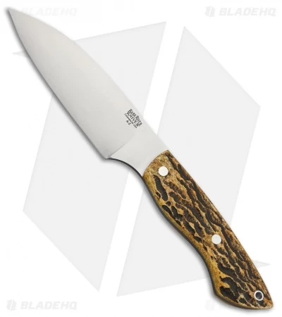 Bark River Bush Seax Fixed Blade Knife Stag Horn (4.875" A-2)