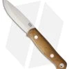 Bark River Bushcrafter Fixed Blade Natural Canvas Micarta (3.875" Satin CPM-154)