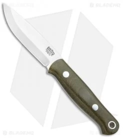 Bark River Bushcrafter Fixed Blade OD Green Canvas Micarta (3.875" Satin CPM-3V)