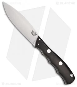Bark River Canadian Special LT Fixed Blade Black Canvas Micarta (4" Satin)