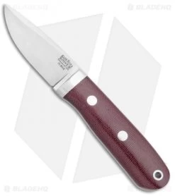 Bark River City Knife Burgundy Micarta Fixed Blade Knife (2.5" Satin Elmax)