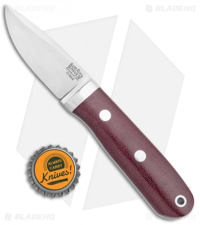 Bark River City Knife Burgundy Micarta Fixed Blade Knife (2.5" Satin Elmax) - Image 4