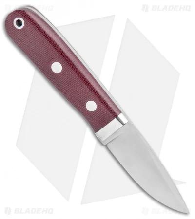Bark River City Knife Burgundy Micarta Fixed Blade Knife (2.5" Satin Elmax) - Image 2