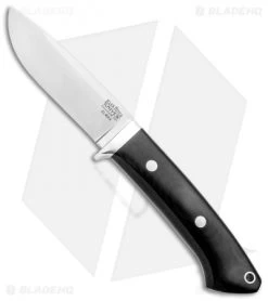 Bark River Classic Drop Point Knife Fixed Blade Black Micarta (3.75" Elmax)