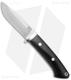 Bark River Classic Drop Point Fixed Blade Knife Black Micarta (3.75" Satin)
