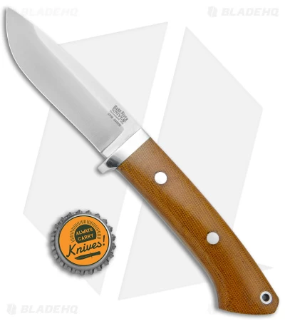 Bark River Classic Drop Point Fixed Blade Natural Micarta (3.75" Satin) - Image 5