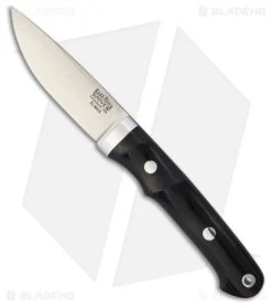 Bark River Classic Utility Caper Fixed Blade Black Canvas Micarta (3.25" Satin)