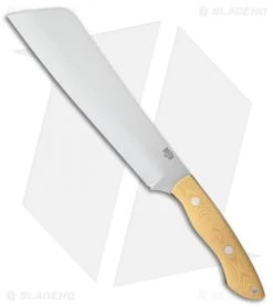 Bark River Dakkar Fixed Blade Knife Antique Ivory Canvas Micarta (10" Satin A-2)