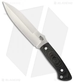 Bark River Essos Fixed Blade Knife Black Canvas Micarta (5.375" Satin)
