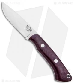 Bark River Featherweight Fox River Fixed Blade Burgandy Micarta (3.1" Satin)