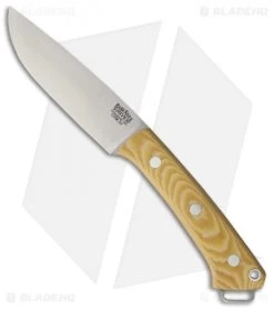 Bark River Fox River Fixed Blade Knife Antique Ivory Canvas Micarta (4" CPM-3V)