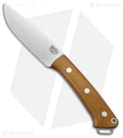 Bark River Fox River LT Fixed Blade Knife Natural Canvas Micarta (4.25" Satin)