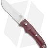 Bark River Guardless Drop Point Fixed Blade Knife Burgundy (3.875" Satin)