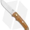 Bark River Guardless Drop Point Fixed Blade Knife Natural Micarta (3.875" Satin)