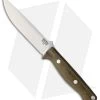Bark River Gunny Vortex Ramped Fixed Blade Knife Green Micarta (4.75" A-2)