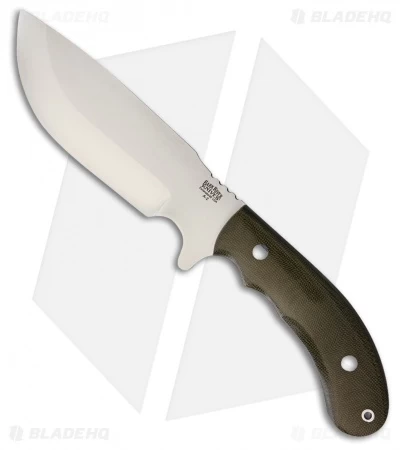 Bark River JBA LT Fixed Blade Knife Green Canvas Micarta (6.25" Satin)