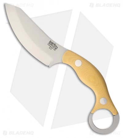 Bark River JX4 Bush Bat Fixed Blade Knife Antique Ivory Micarta (3.5" Satin)