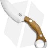 Bark River JX4 Bush Bat Fixed Blade Knife Natural Canvas Micarta (3.5" Satin)