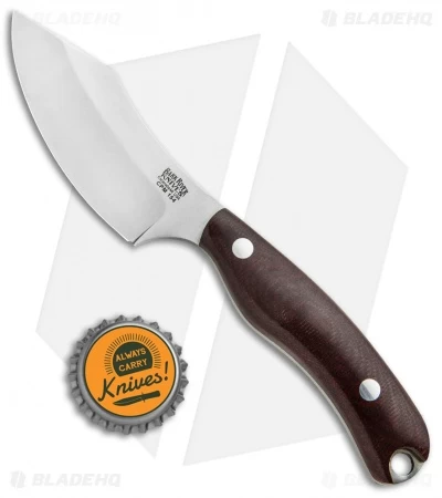 Bark River JX6 Companion Fixed Blade Knife Burgundy Canvas Micarta (3.5" Satin) - Image 4