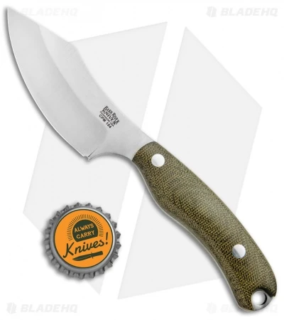 Bark River JX6 Companion Fixed Blade Knife Green Canvas Micarta (3.5" Satin) - Image 4