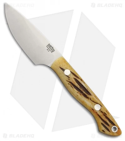 Bark River Kalahari Bushman Fixed Blade Knife Antique Stag Horn (3.25" Satin)