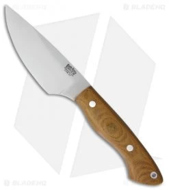Bark River Kalahari Bushman II Fixed Blade Natural Canvas Micarta (4.25" Satin)