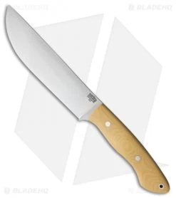 Bark River Kalahari Camp II Fixed Blade Knife Antique Ivory Micarta (12" Satin)