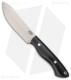 Bark River Kalahari Hunter Fixed Blade Knife Black Canvas Micarta (4.5" Satin)