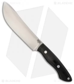 Bark River Kalahari II Fixed Blade Knife Black Canvas Micarta (6.875" Satin)